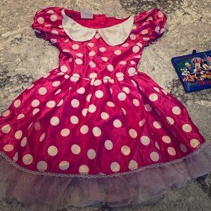 Pink polkadot mini dress